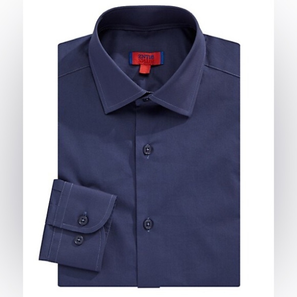 ZNT18 Slim-Fit Poplin Dress Shirt